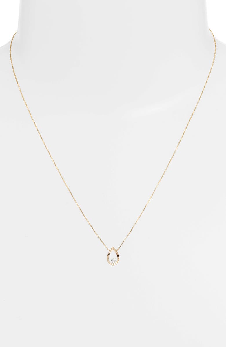 Dana Rebecca Designs Mikaela Estelle Diamond Pear Pendant Necklace, Alternate, color,