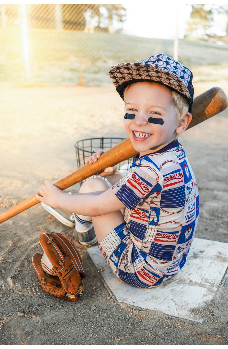 Fletch Field of Dreams 2 Piece Shorts Set, Alternate, color, Blue/ Cream