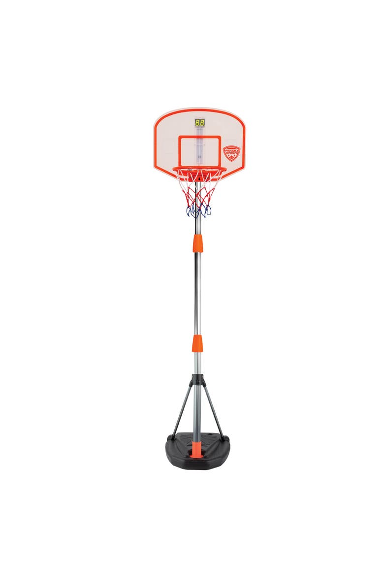 Portable Electronic Scoreboard Basketball Hoop, Alternate, color, Multicolored