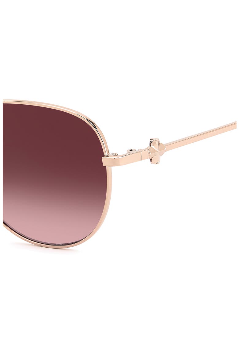 melly 60mm gradient pilot sunglasses, Alternate, color, ROSE GOLD/ PINK DS