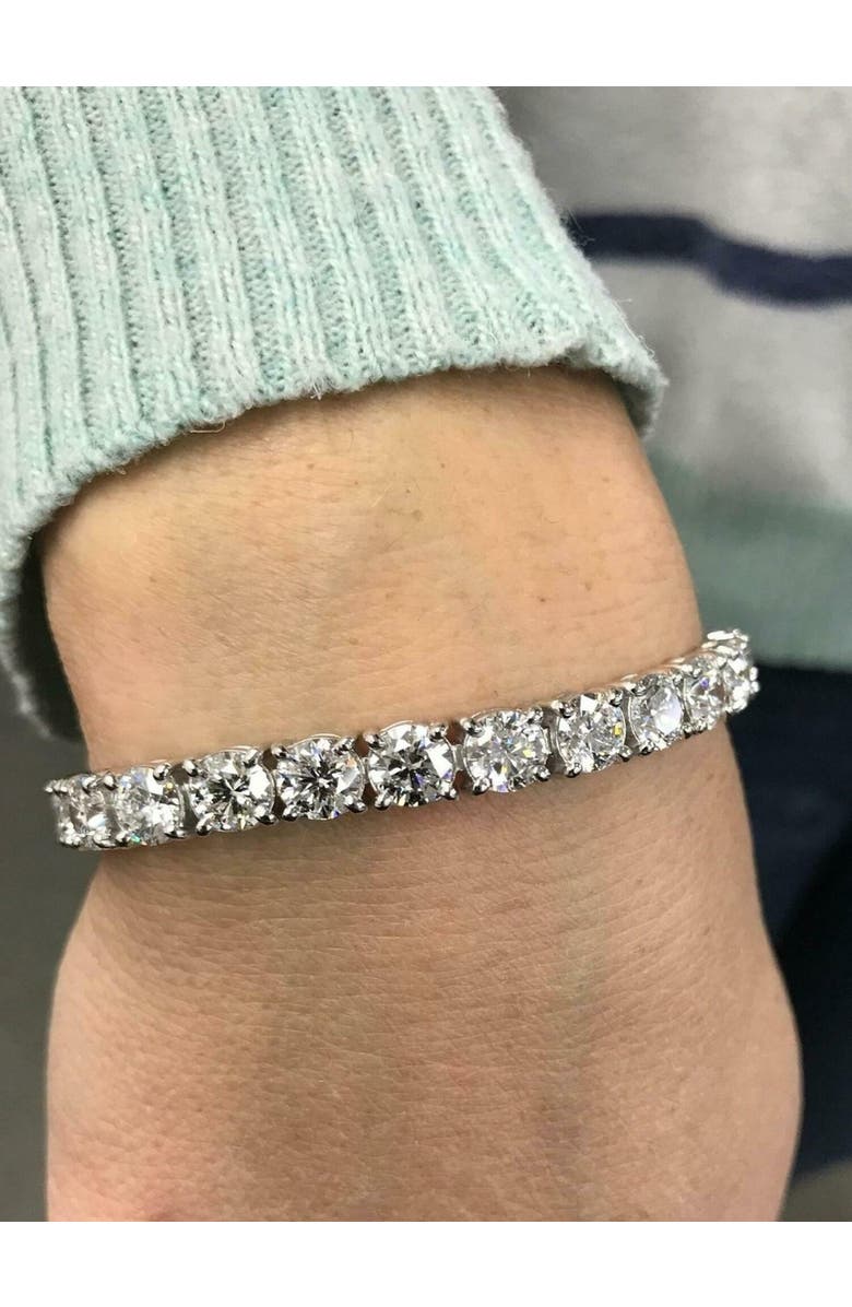 Bliss Diamond 19.00Ct Diamond 21 Gram Tennis Bracelet 14k Gold 7" Lab Grown, Alternate, color, 14K White Gold