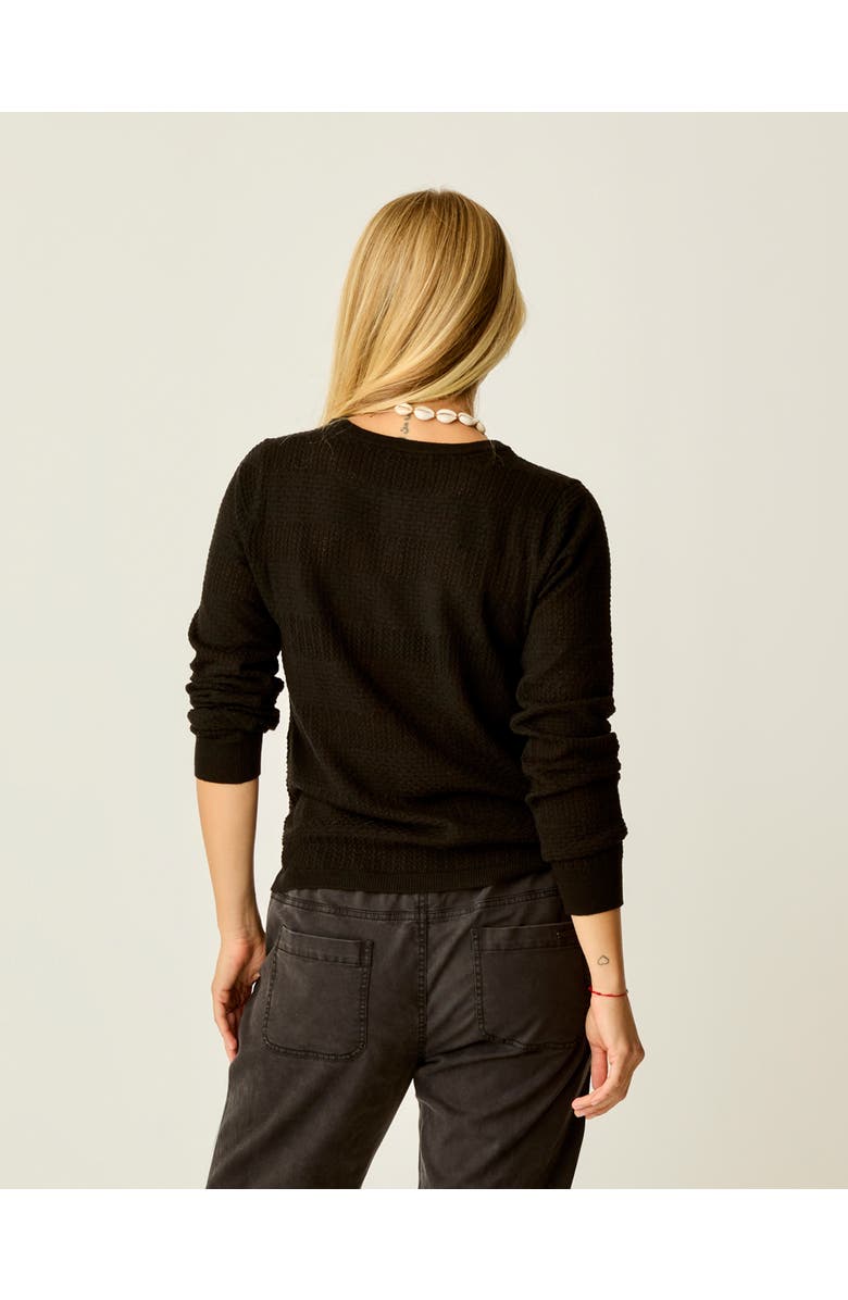 Cave Designs Amara Pointelle Sweater, Alternate, color, Black