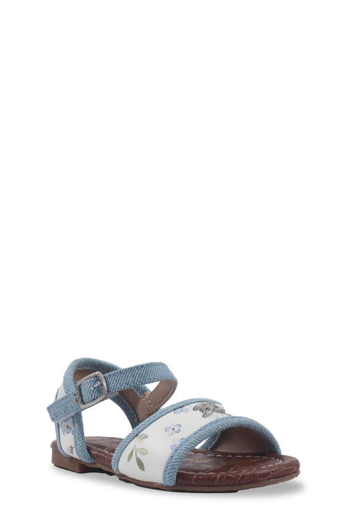 Sam Edelman Kids' Kara Ankle Strap Sandal In White Multi