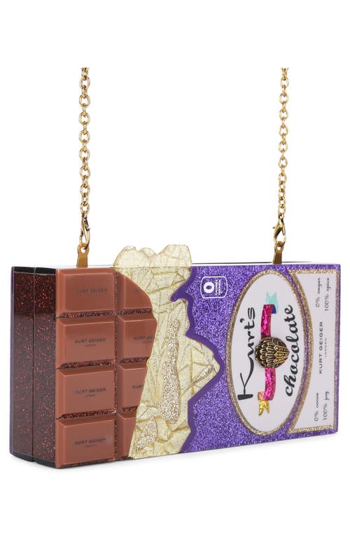 Kurt Geiger London Chocolate Clutch In Purple