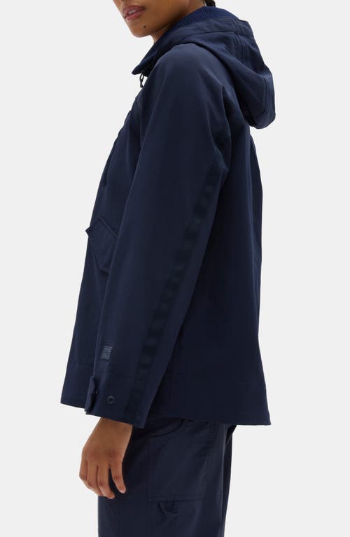 Halfdays Hooded Rain Jacket In Blue