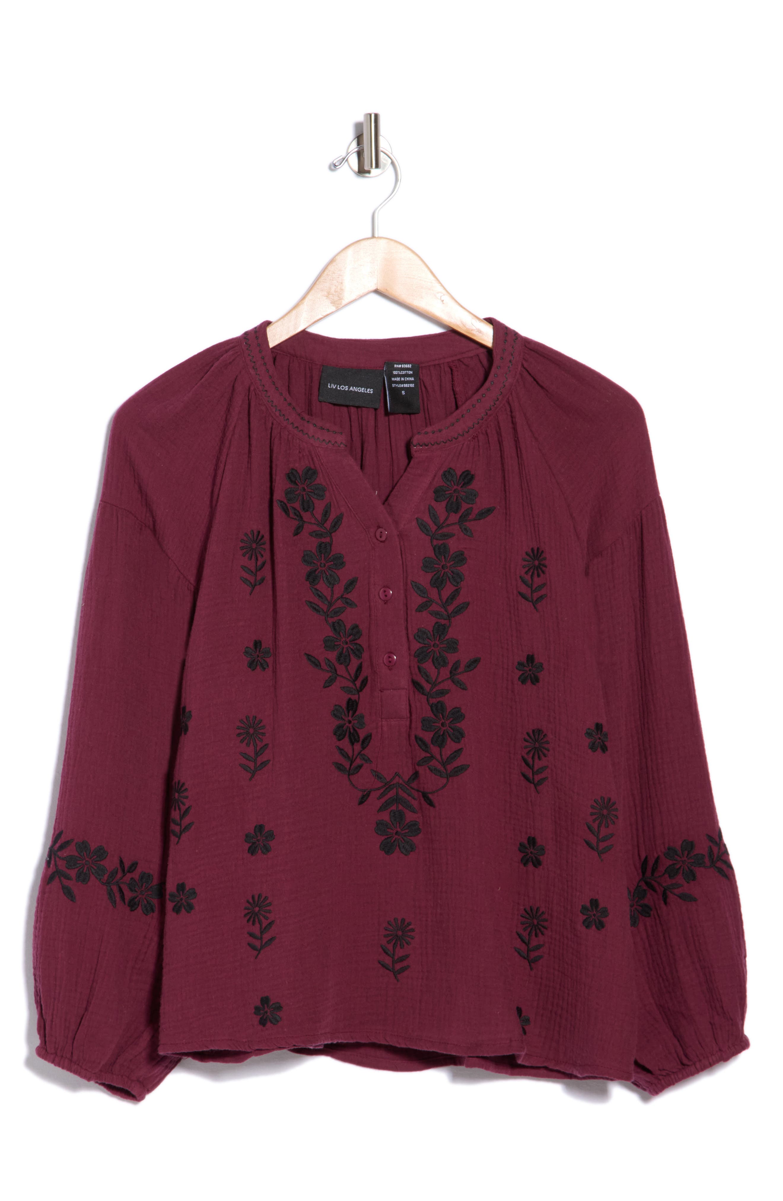 selected BURGUNDY/ BLACK