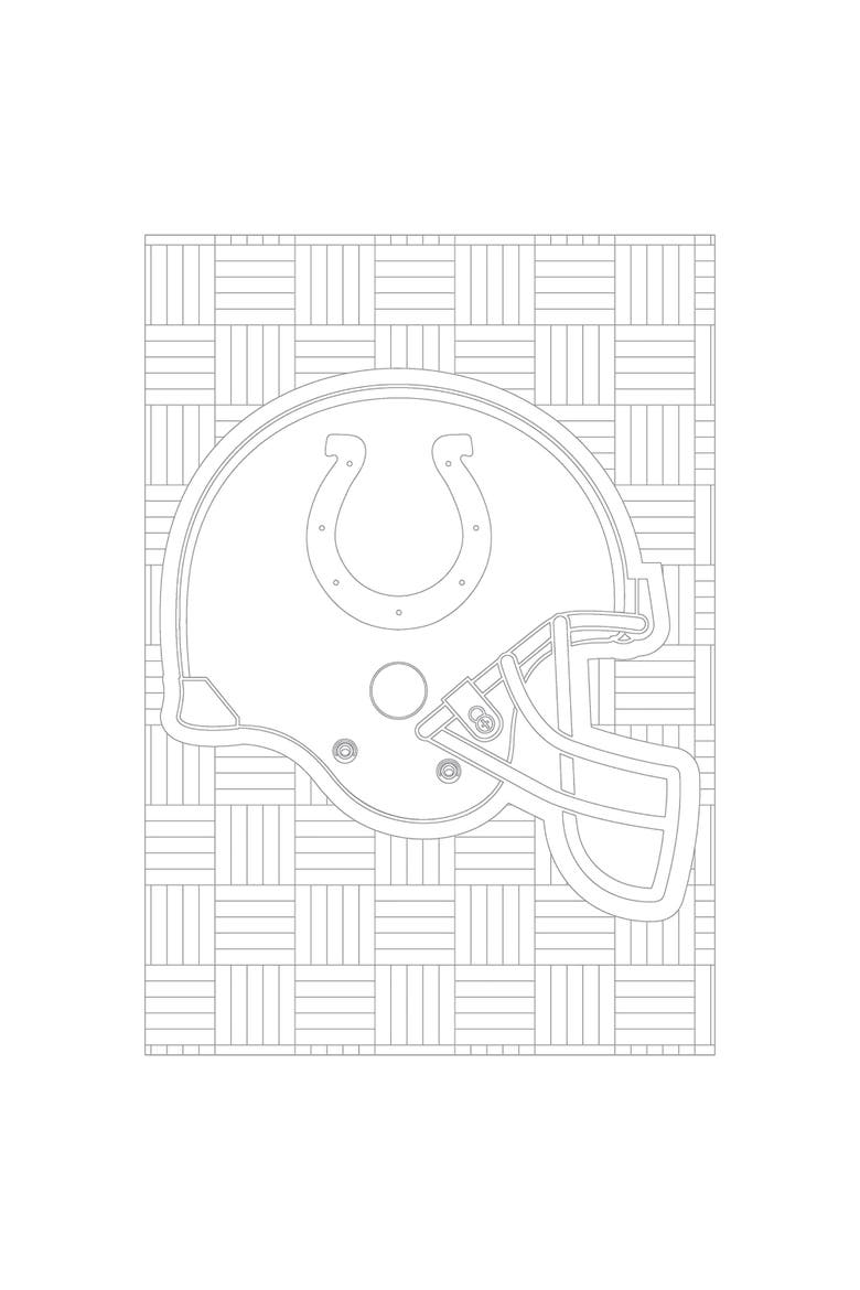 In the Sports Zone NFL Adult Coloring Book, Indianapolis Colts, Alternate, color, Multicolored
