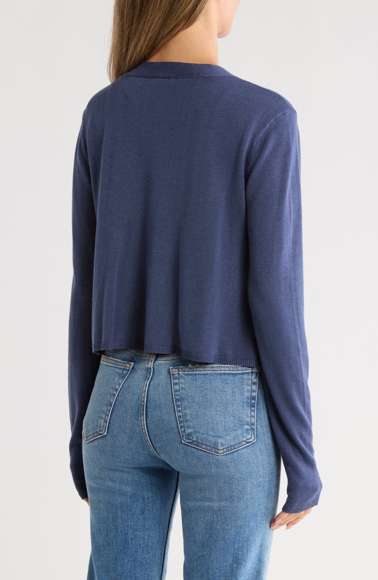 Splendid Loop Knit Open Front Cardigan, Alternate, color, Soft Navy