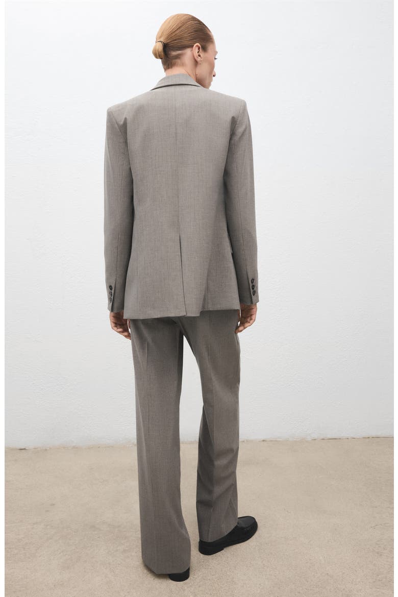 Pleated Straight Leg Pants, Alternate, color, GREY