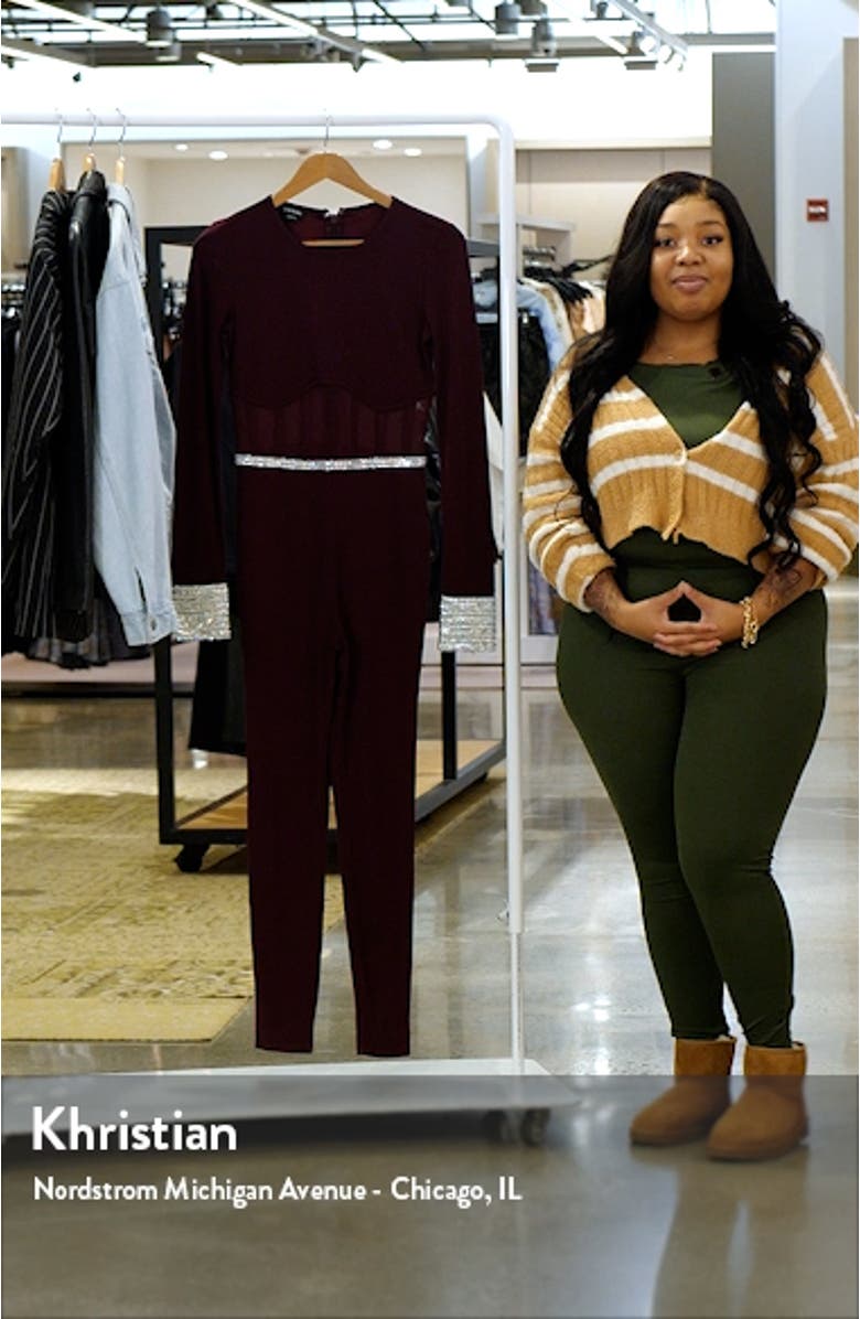 Rhinestone Mesh Jumpsuit, sales video thumbnail