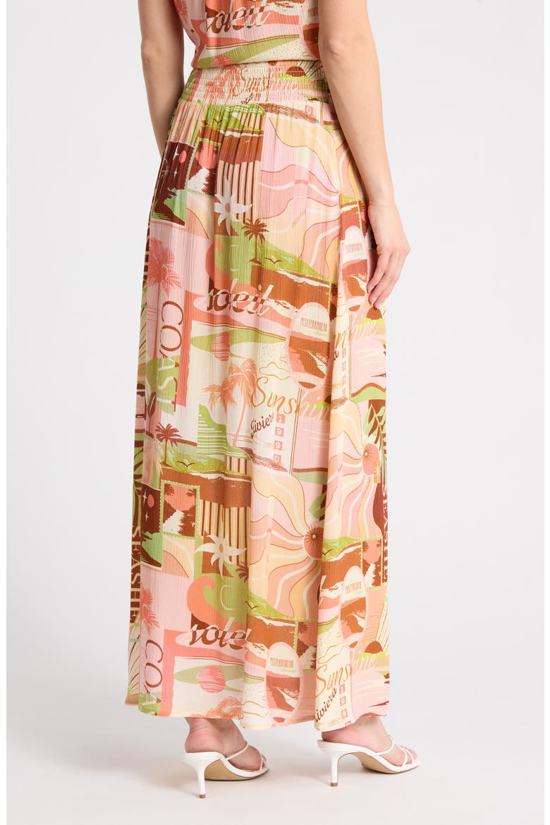 Printed A-Line Skirt, Alternate, color, CLAY