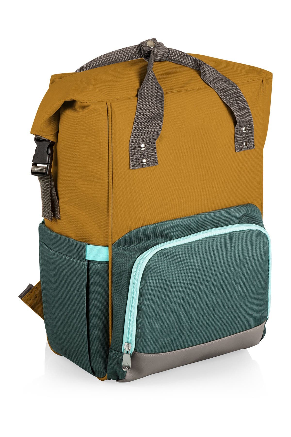 On The Go Roll-Top Cooler Backpack, Alternate, color, MUSTARD