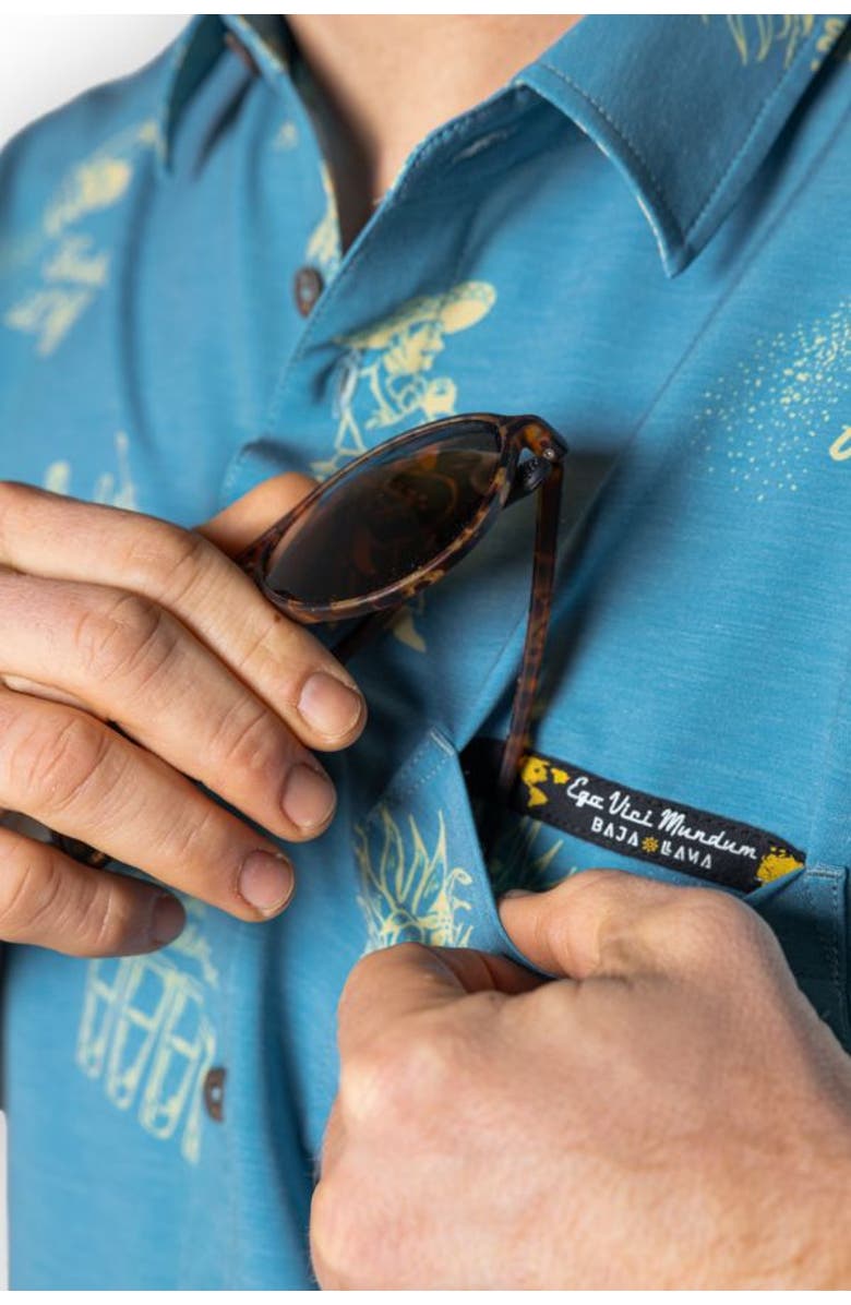 Baja Llama BAD DECISIONS - VAGABOND BUTTON UP, Alternate, color, Blue