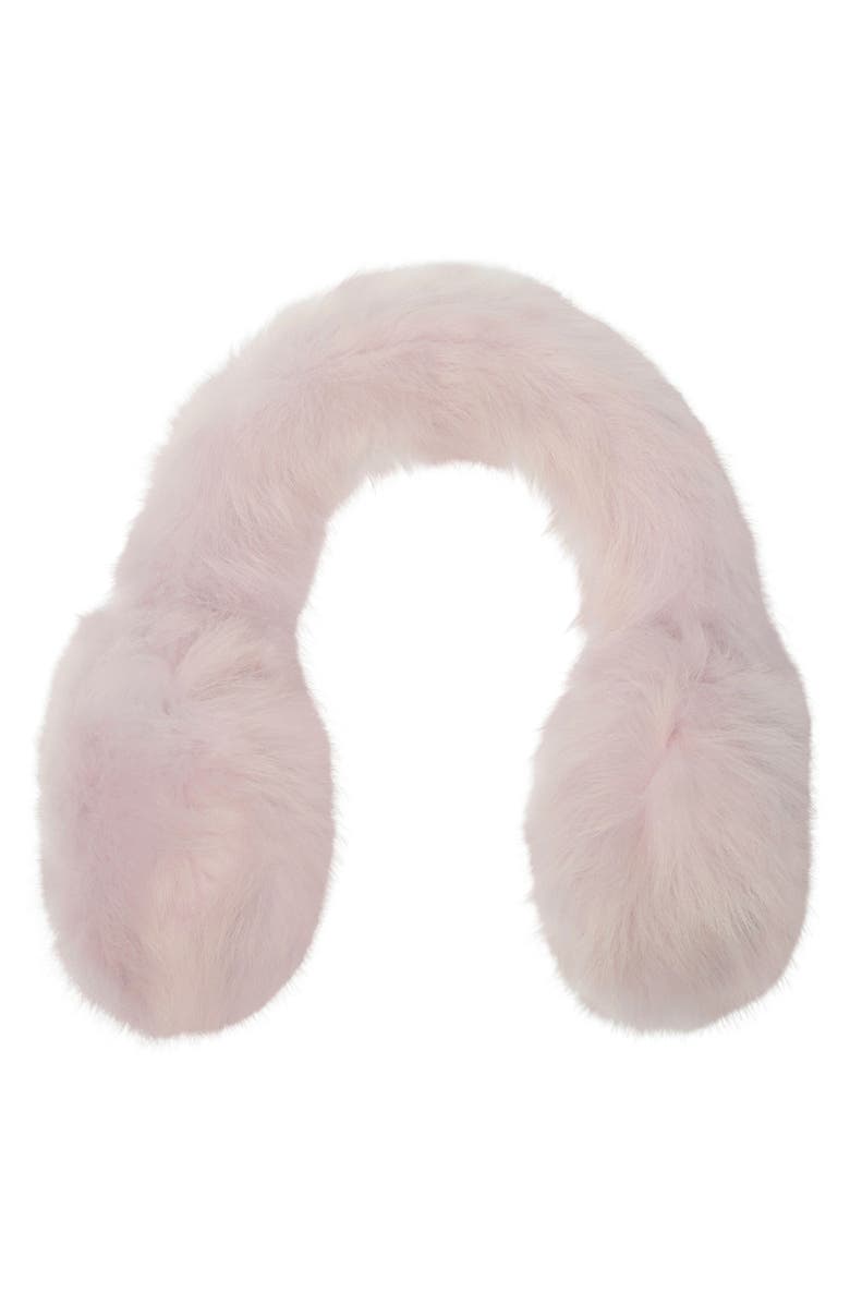 Burberry Genuine Shearling Earmuffs, Main, color,