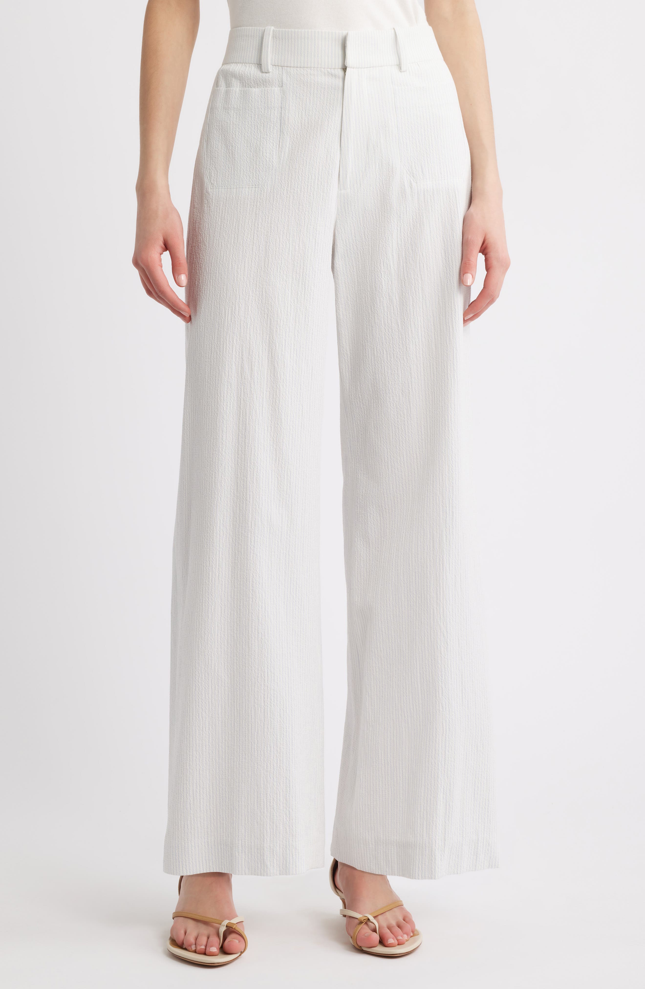 FRAME Le Slim Modernist High Waist Wide Leg Pants
