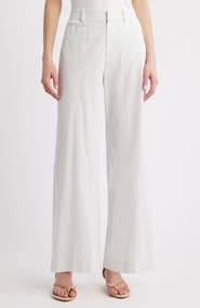 FRAME Le Slim Modernist High Waist Wide Leg Pants