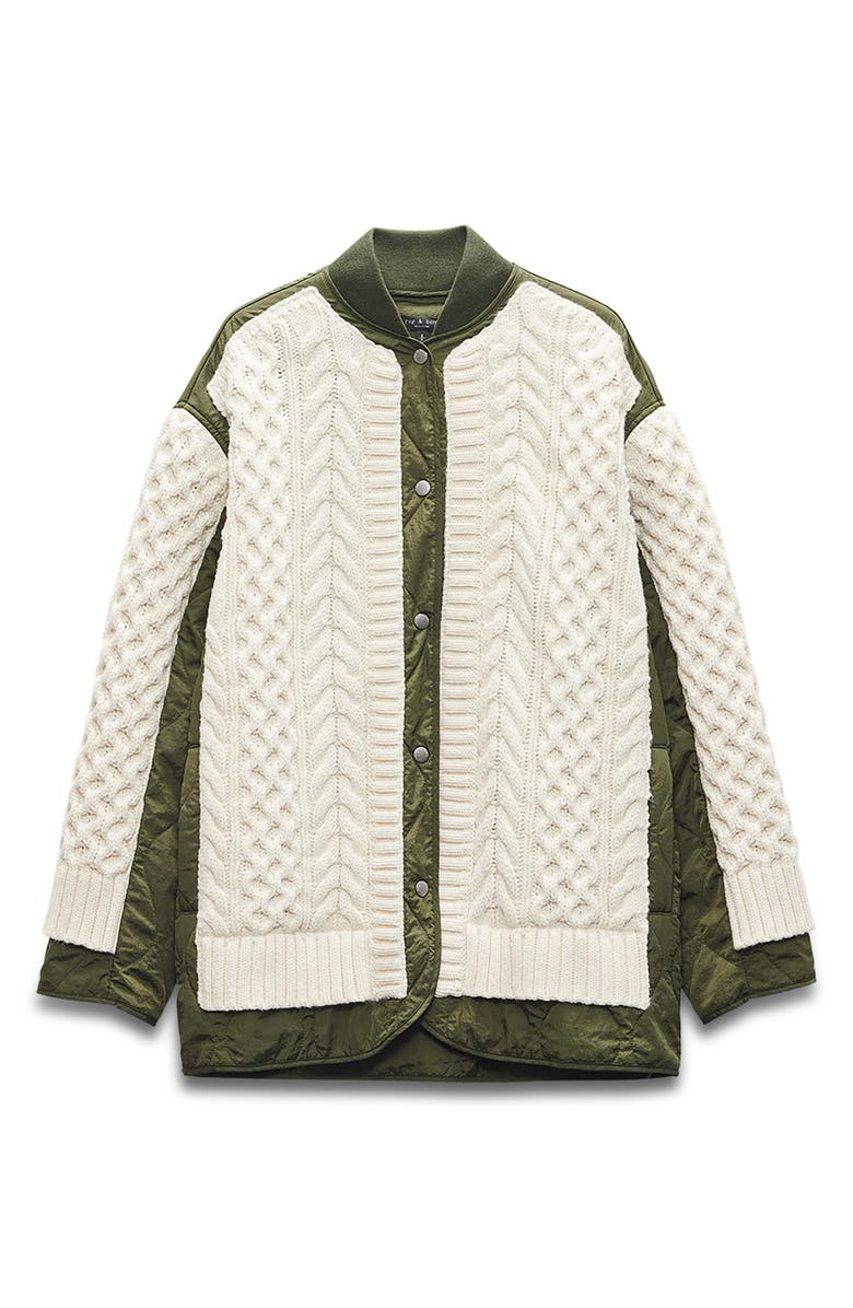 rag & bone Winnie Mixed Media Jacket, Alternate, color,