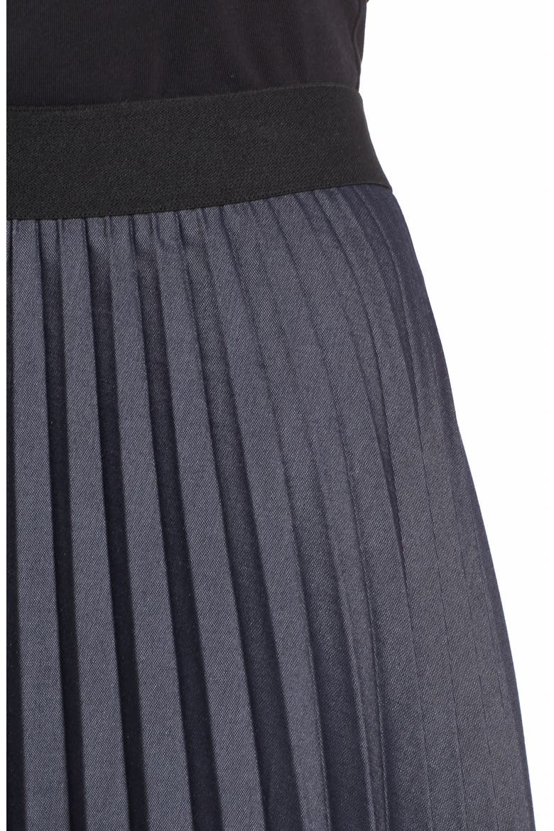 PLEATED MIDI SKIRT, Alternate, color, NAVY INDIGO