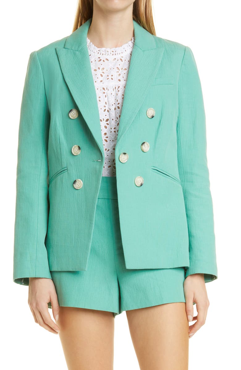 Veronica Beard Emsley Cotton & Linen Jacket, Main, color,