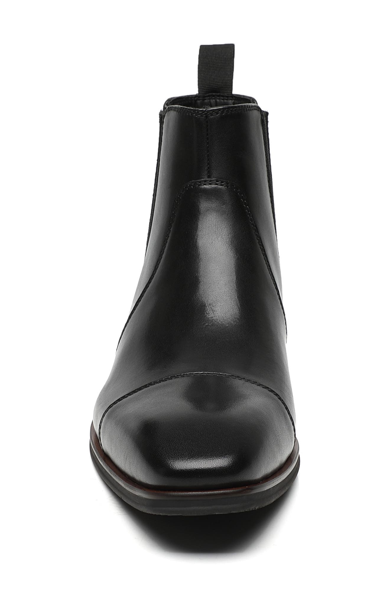 La Milano Crest Cap Toe Chelsea Boot, Alternate, color, Black