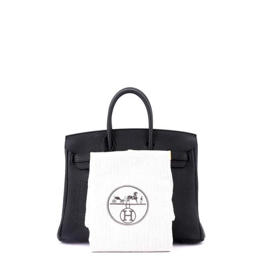 Pre-owned Hermes  Hermes Birkin Handbag Black Togo With Rose Gold Hardware 25 In Black