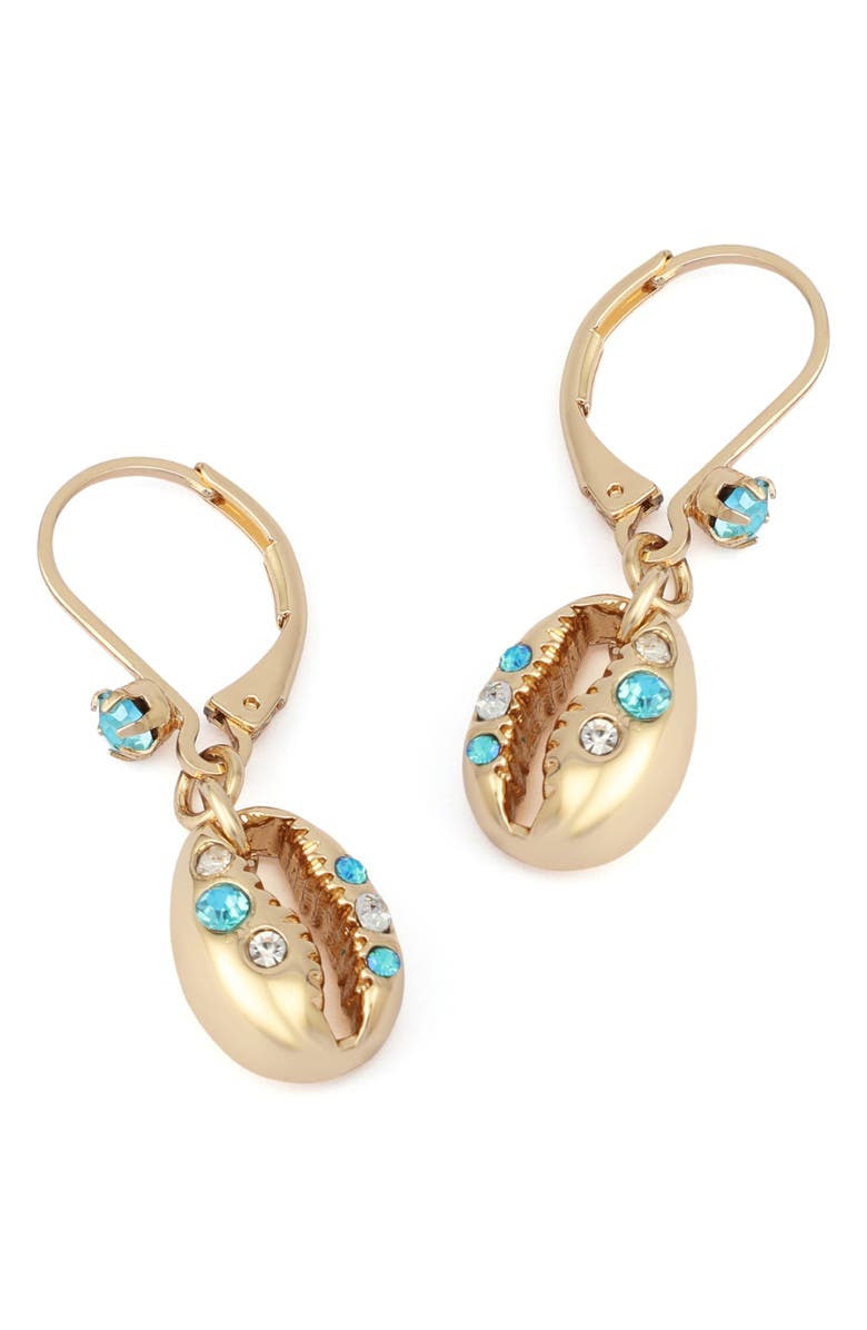 Betsey Johnson Shell Leverback Earrings, Alternate, color,