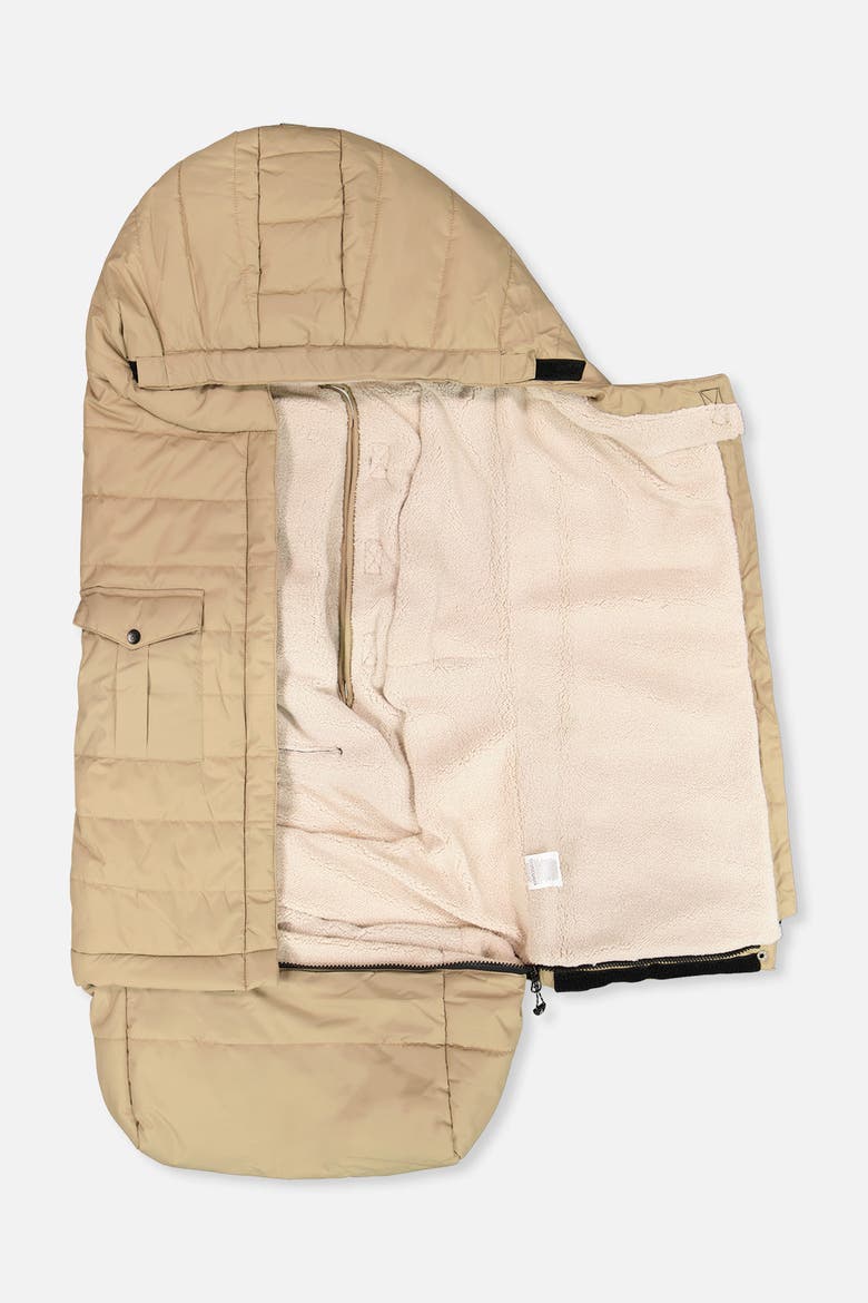 Quilted Evolutive Footmuff for Car Seats and Strollers, Alternate, color, Taupe