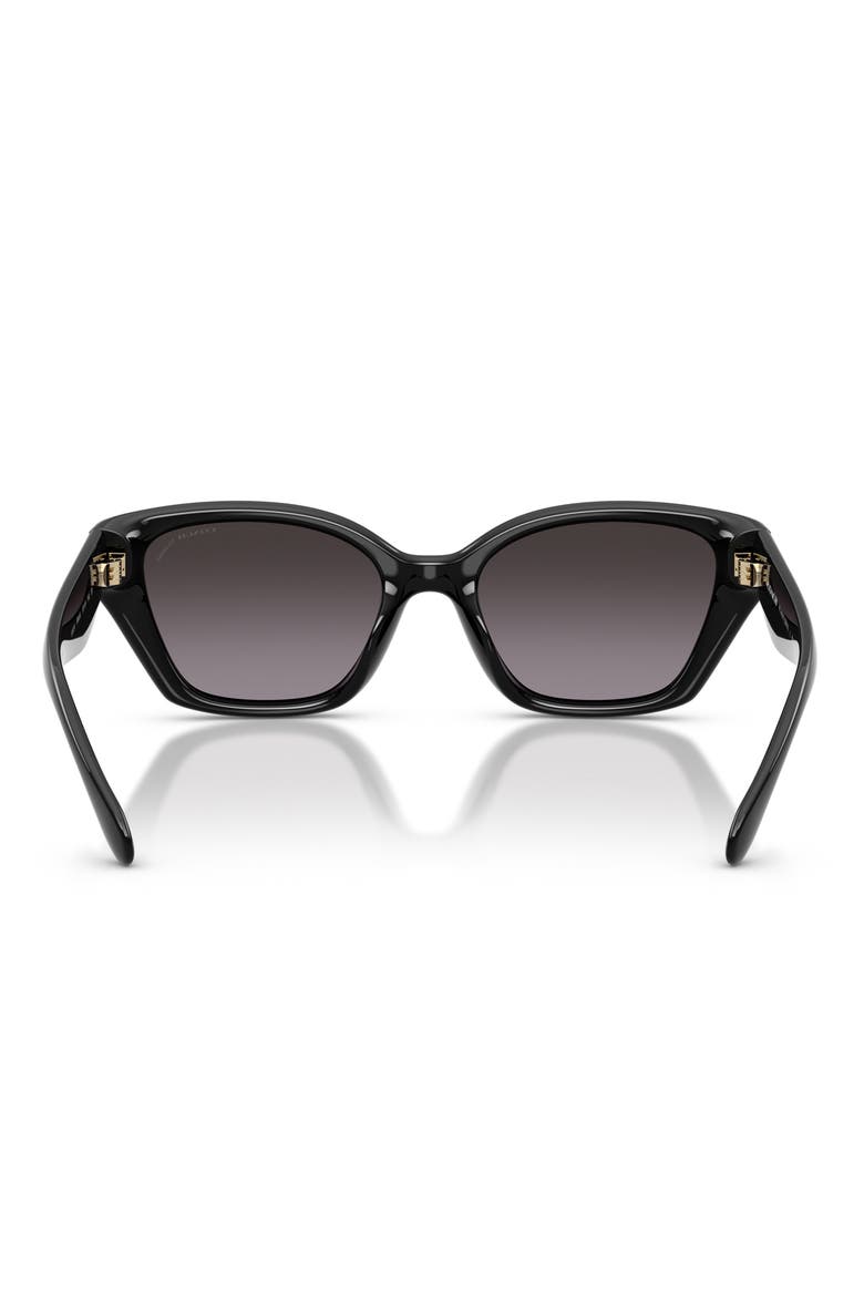53mm Gradient Polarized Irregular Sunglasses, Alternate, color, BLACK / GREY GRADIENT POLAR