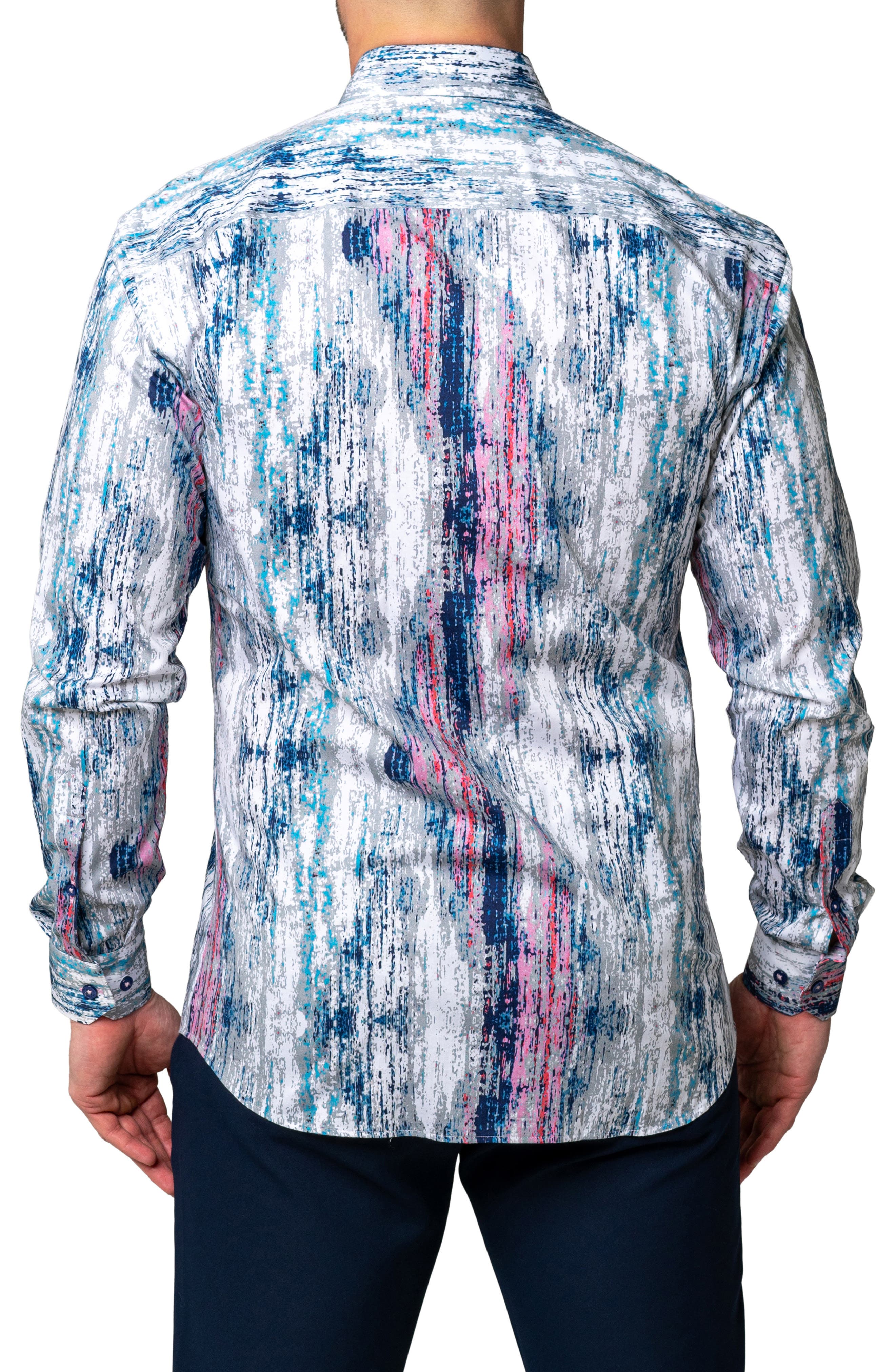 Maceoo Fibonacci Grittystripe Cotton Button-Up Shirt (Men) | Nordstromrack