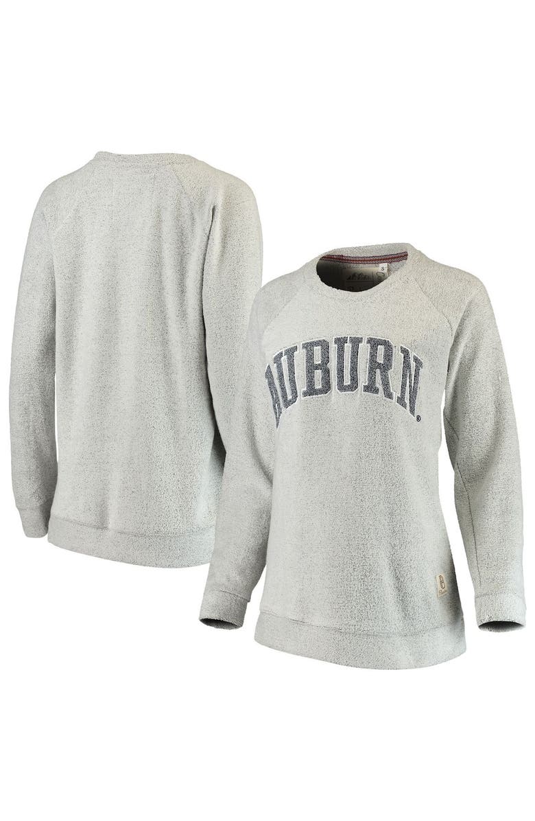 PRESSBOX Women's Pressbox Gray Auburn Tigers Helena Comfy Sweatshirt, Main, color,