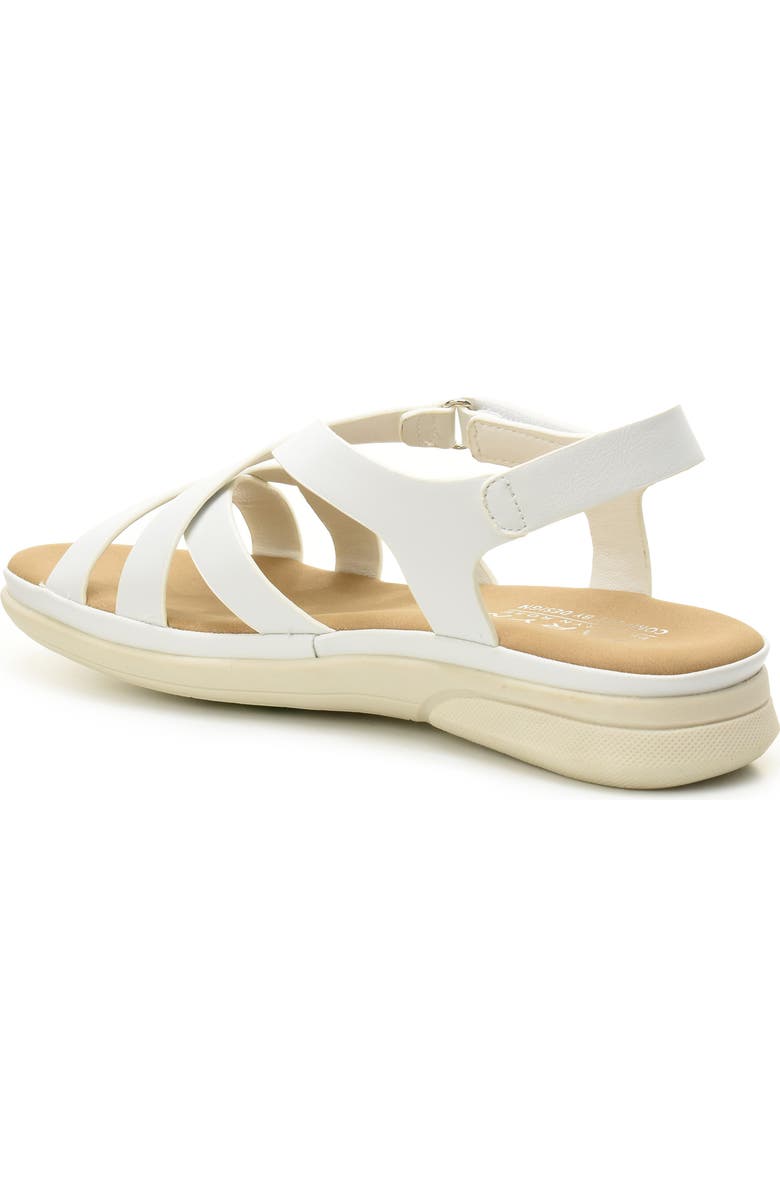 Taryn Rose Lasercut Slide Sandal, Alternate, color, White