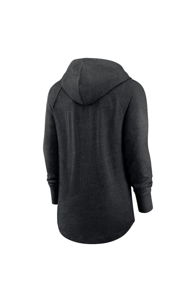 Nike Women's Nike Black Pittsburgh Steelers Minimal Statement Lightweight Raglan Funnel Neck Pullover Hoodie, Alternate, color, 