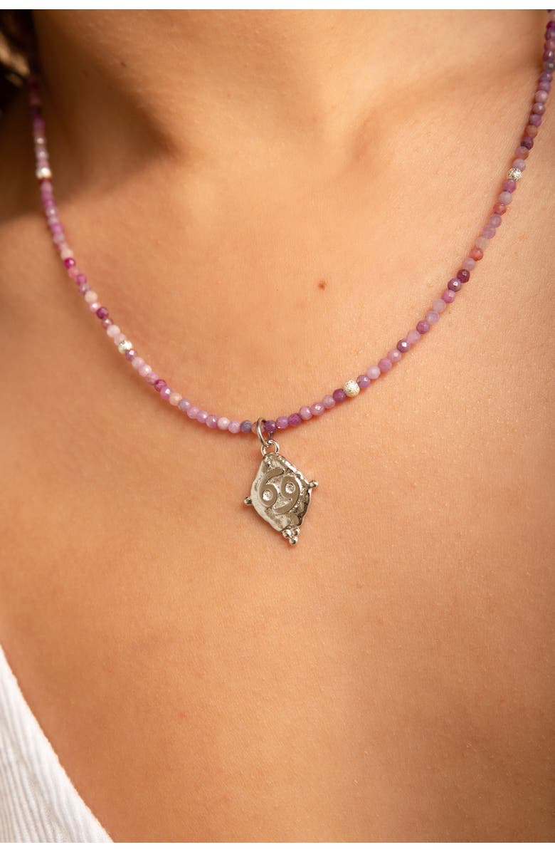 Seven Saints Cancer Zodiac Choker Necklace, Alternate, color, Gold
