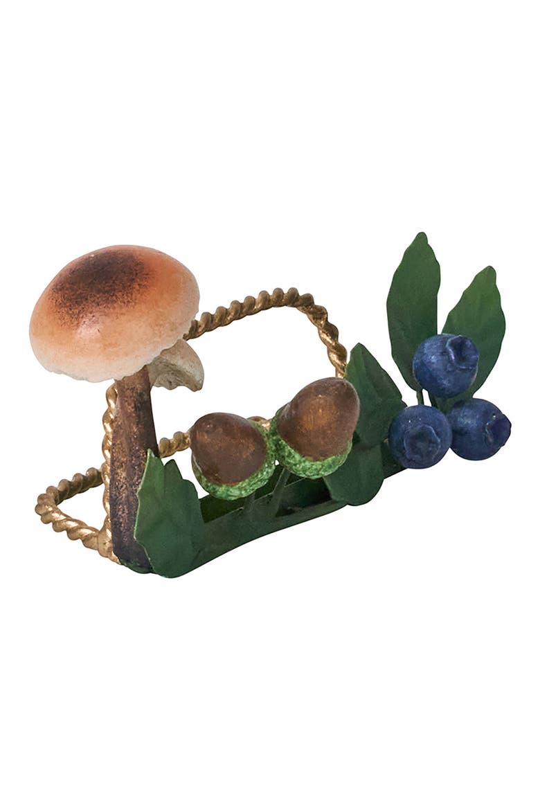 Forest Walk Mushroom & Acorns Set of 4 Place Card Holders, Alternate, color, MULTI