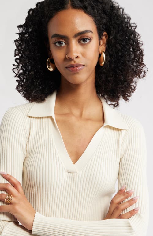 Open Edit Polished Crescent Hoop Earrings In Gold