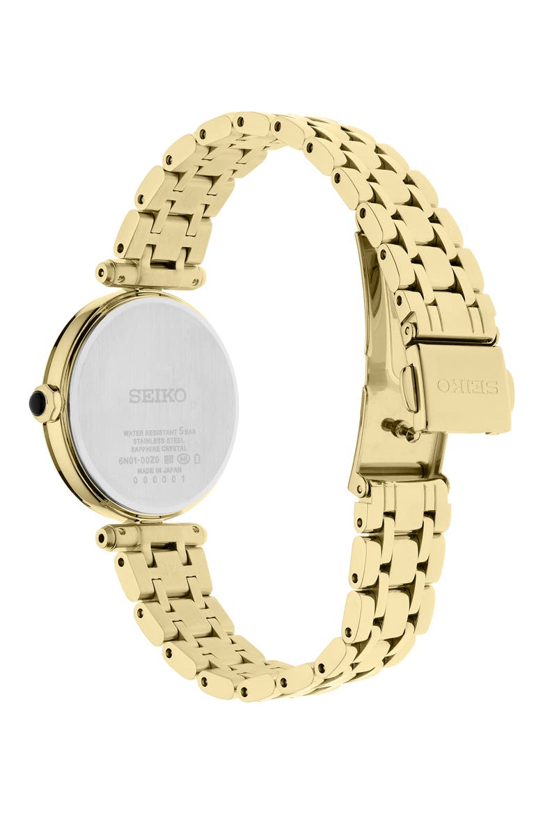 Diamond Mother-of-Pearl Bracelet Watch, Alternate, color, YELLOW TONE
