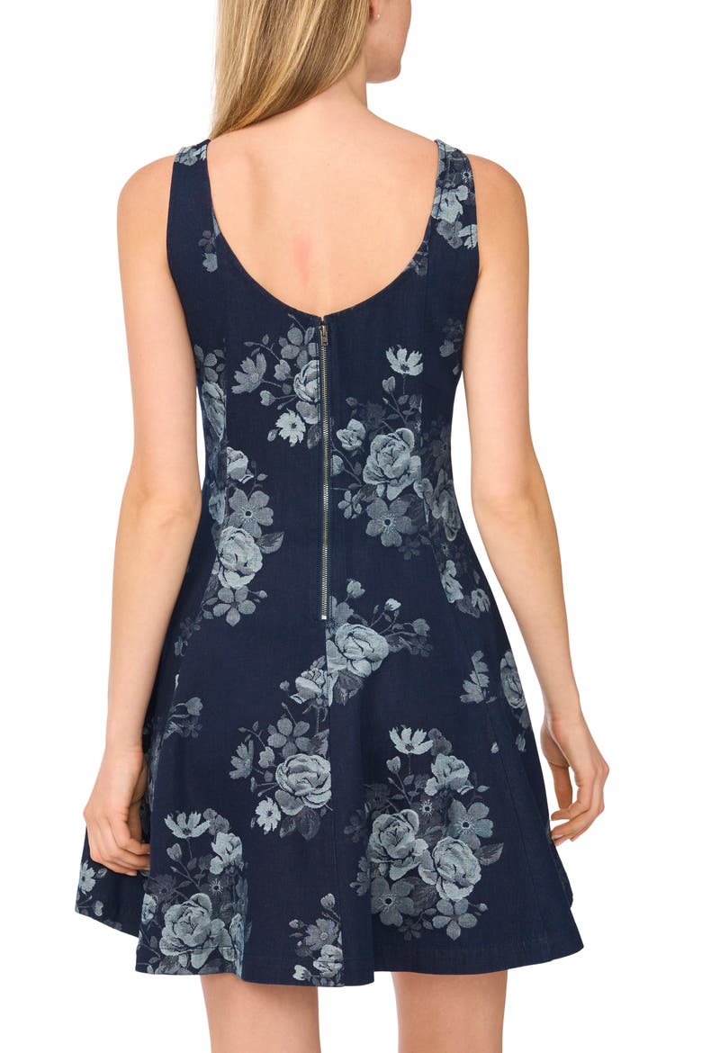 Square Neck Denim Minidress, Alternate, color, CLASSIC NAVY