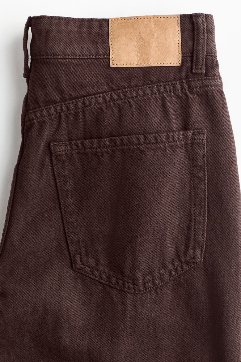 Wide Regular Jeans, Alternate, color, Dark brown