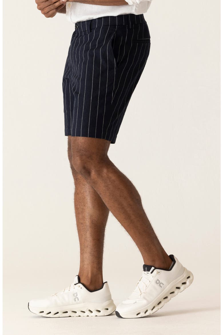 Oasis Hyperthread Linen Blend Bermuda Shorts, Alternate, color, NAVY