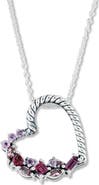 SAMUEL B. Sterling Silver Gemstone Heart Pendant Necklace