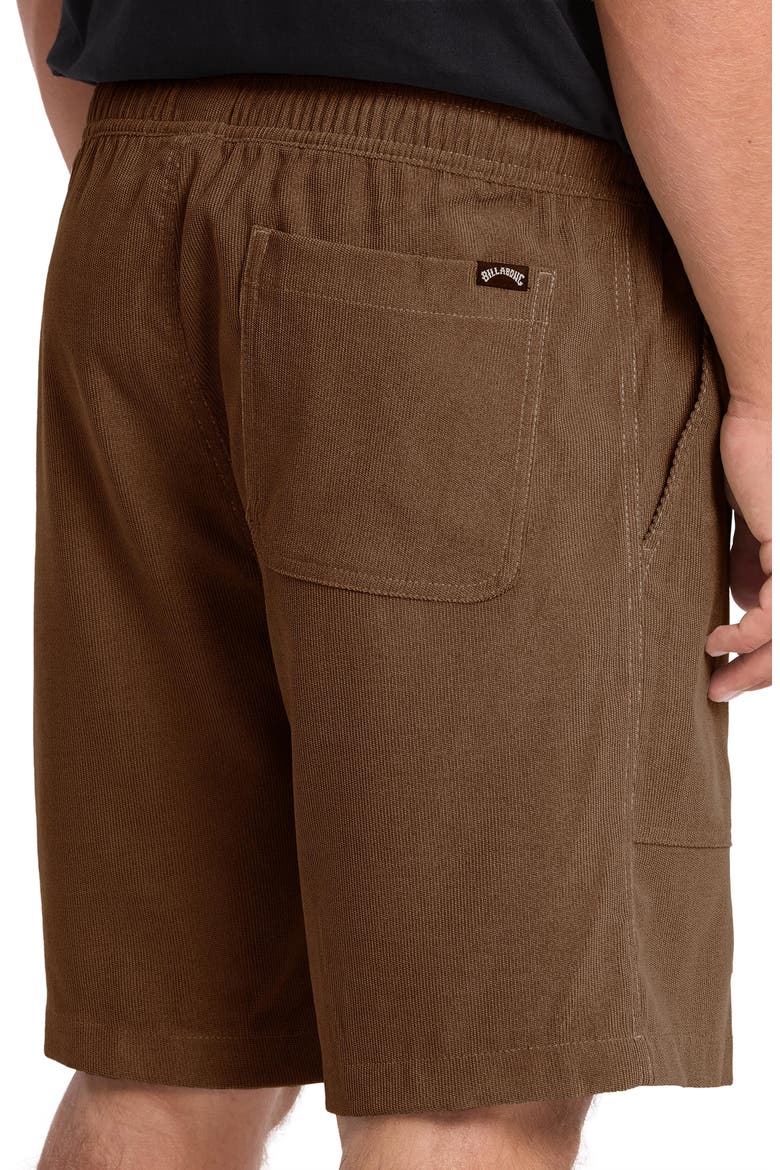 De la Cruz Water Repellent Corduroy Shorts, Alternate, color, SEPIA