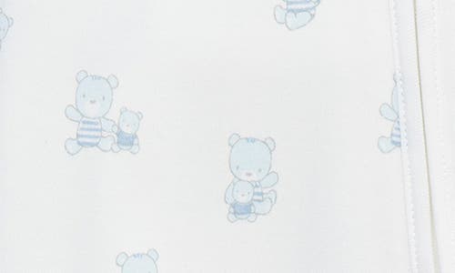 Little Me Busy Bears Pima Cotton Footie In Blue