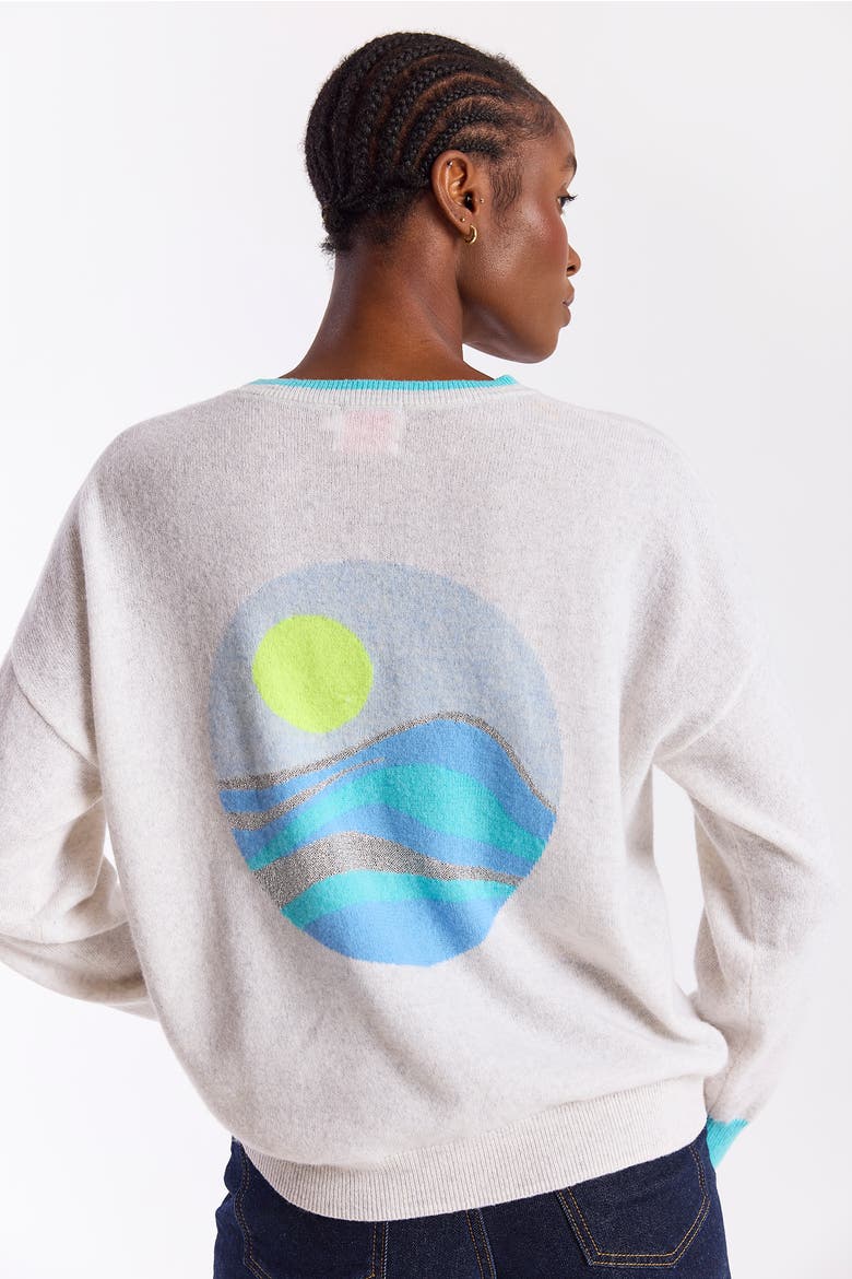 Coastal 100% Cashmere Sweater, Alternate, color, Haze