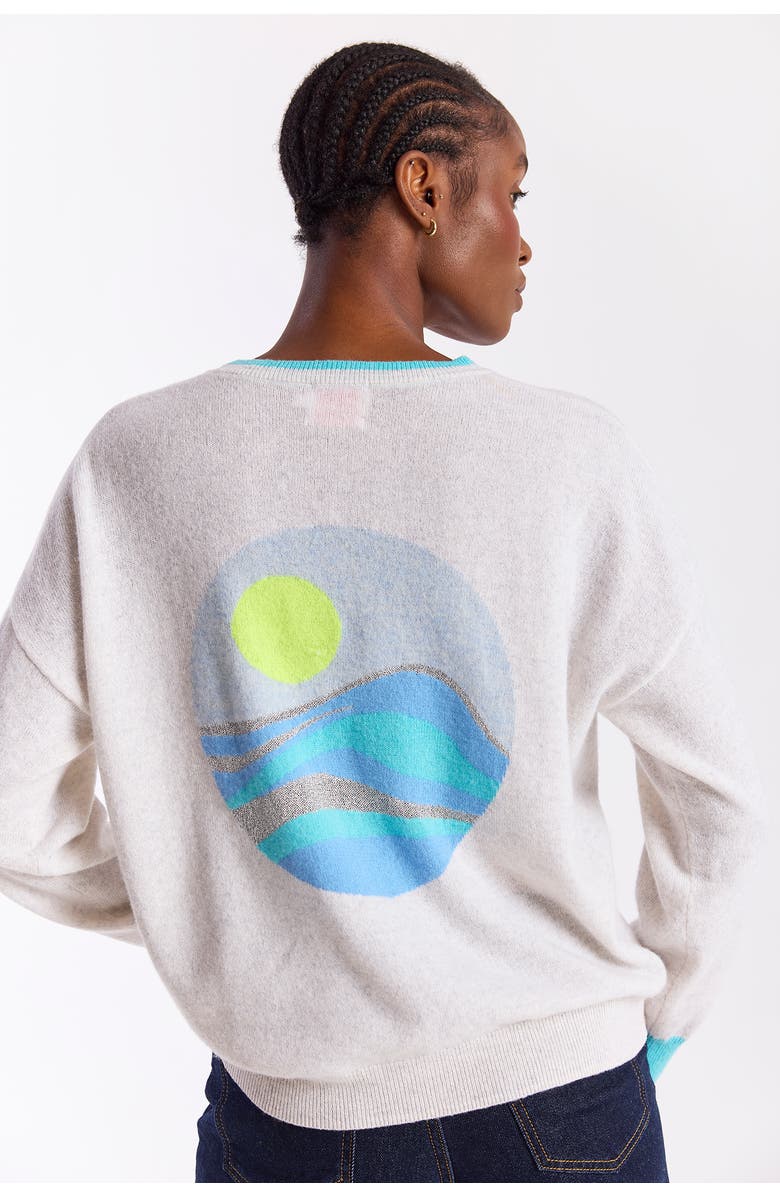 Brodie Pure Cashmere Coastal 100% Cashmere Sweater, Alternate, color, Haze