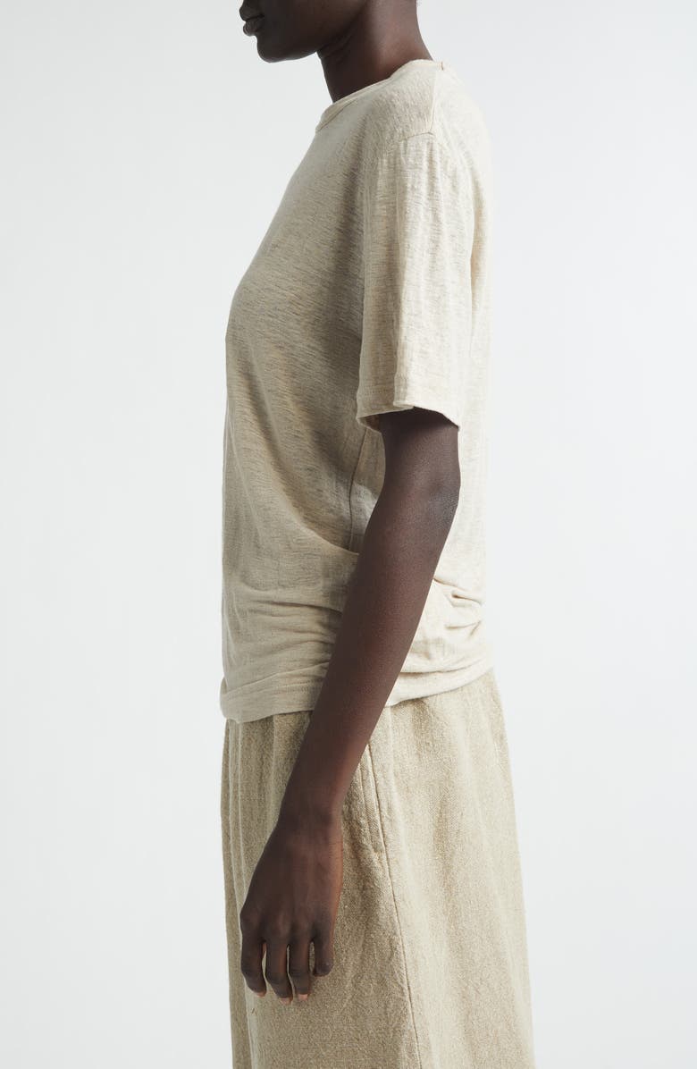 Comme des Garçons Thin Linen Jersey T-Shirt, Alternate, color, Ecru
