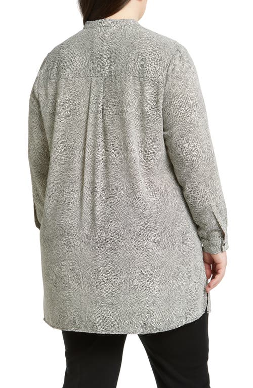 Anne Klein Popover Tunic Blouse In Gray