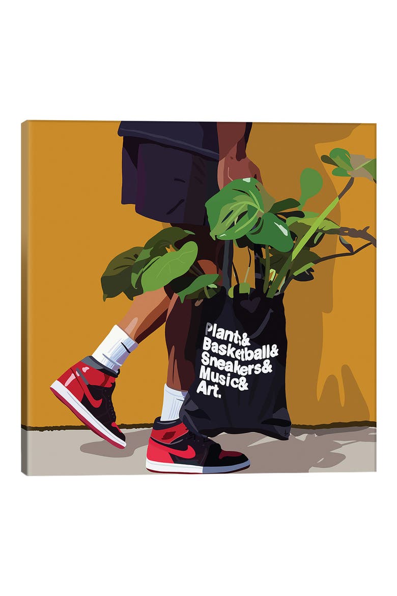 Plant Daddy Nike by Artpce Canvas Wall Art, Main, color, MULTI
