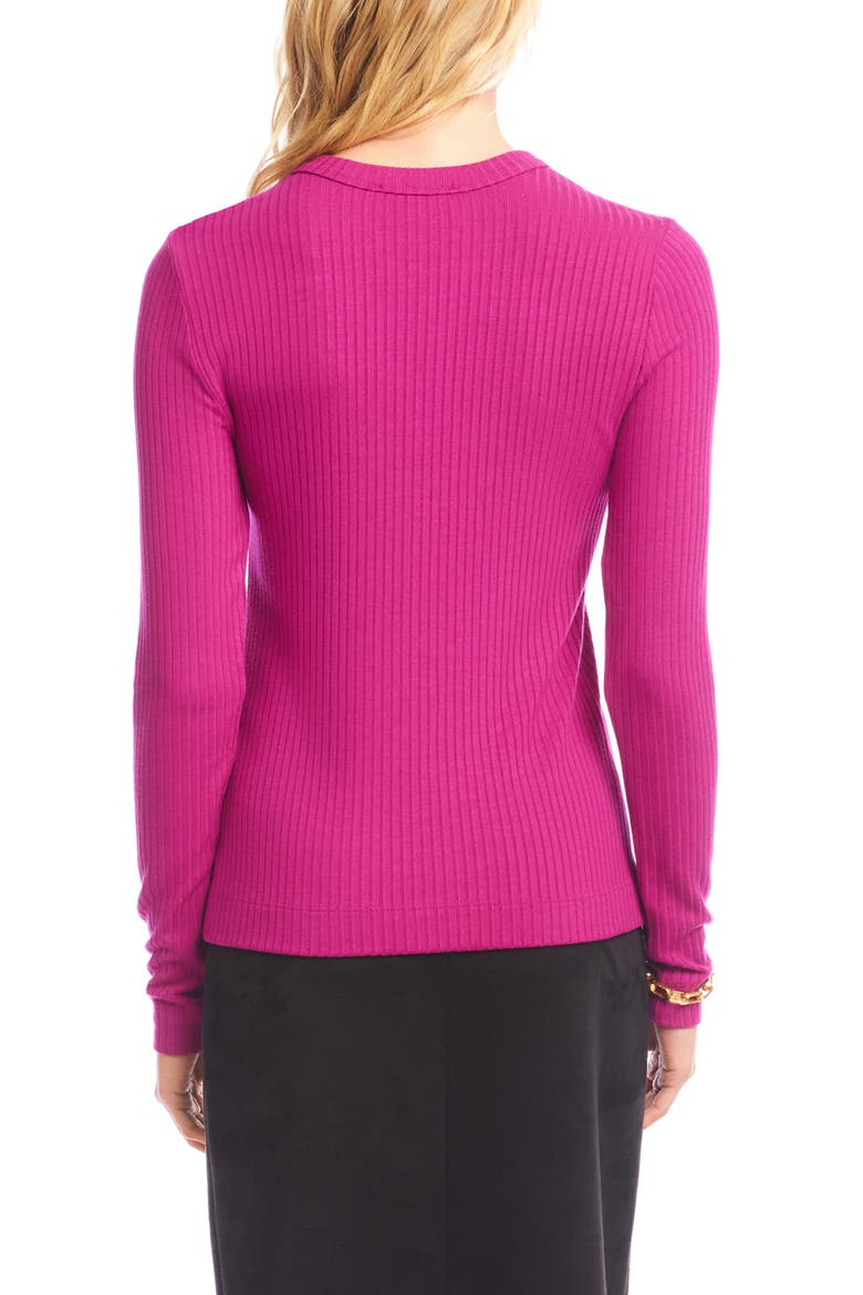 Rib Crewneck Sweater, Alternate, color, MAGENTA PINK
