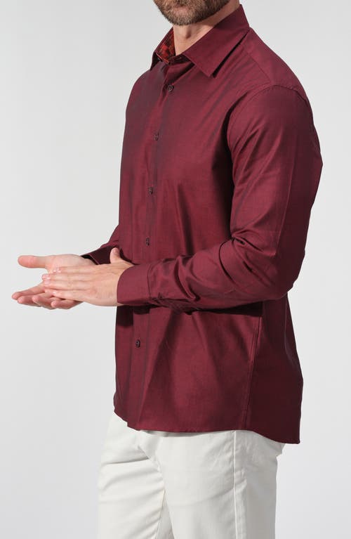 Studio Garnet Los Angeles Cotton Button-down Shirt In Burgundy