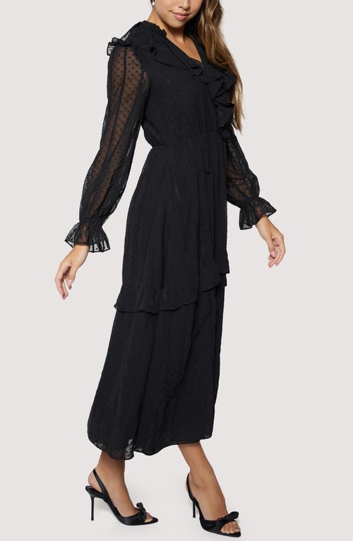 Lost + Wander Poetic Essence Long Sleeve Maxi Dress In Black